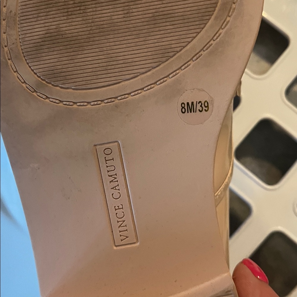 Vince Camuto Blush Patent Loafers with Gold Bit - Picture 3 of 3